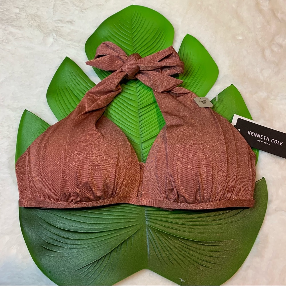Kenneth Cole Halter Bikini Top Sz 36B/C